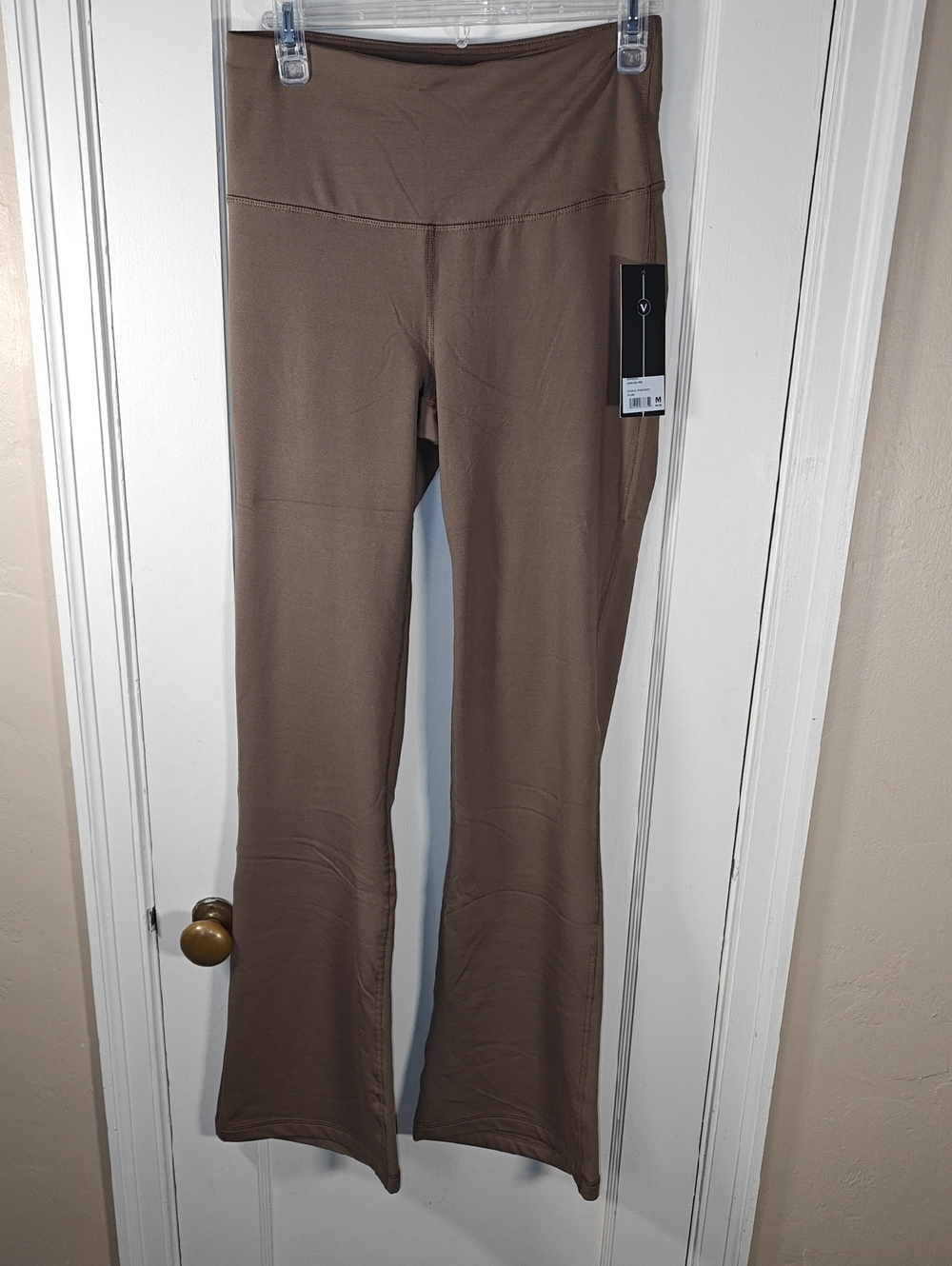 Velocity Taupe Fleece lined Boot-Cut High Waist  Leggings